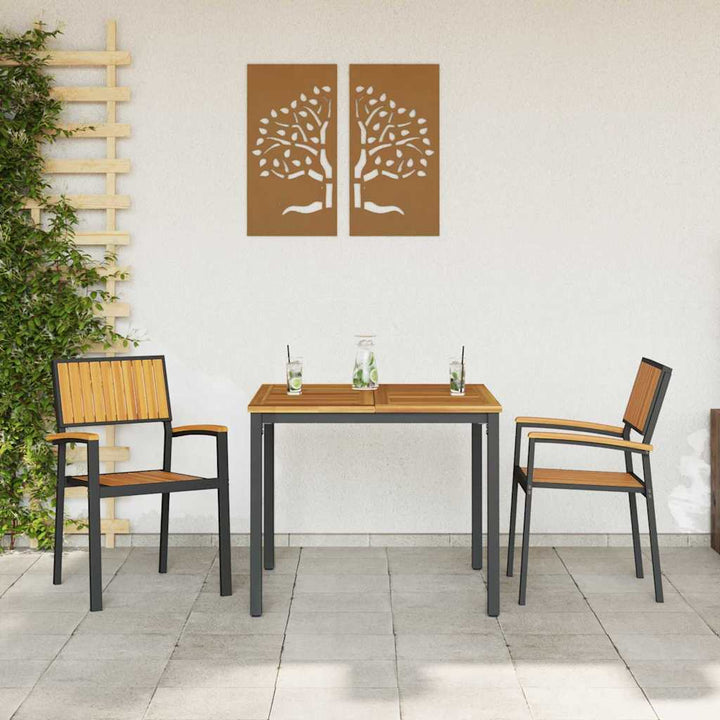 Have Stol 2 pcs Brun 56 x 57 x 87cm Massivt akacietræ