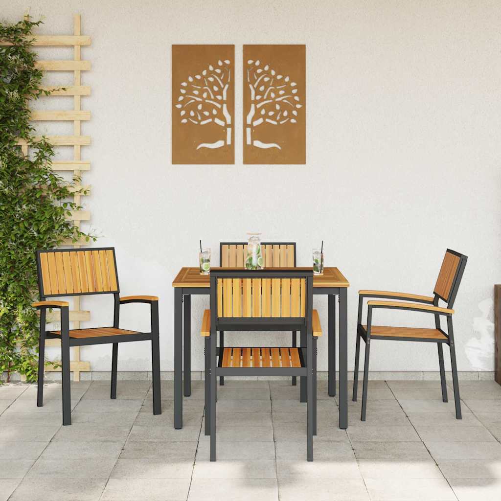 Have Stol 4 pcs Brun 56 x 57 x 87cm Massivt akacietræ