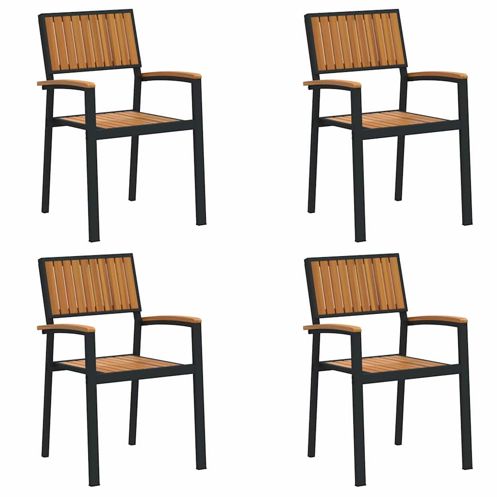 Have Stol 4 pcs Brun 56 x 57 x 87cm Massivt akacietræ