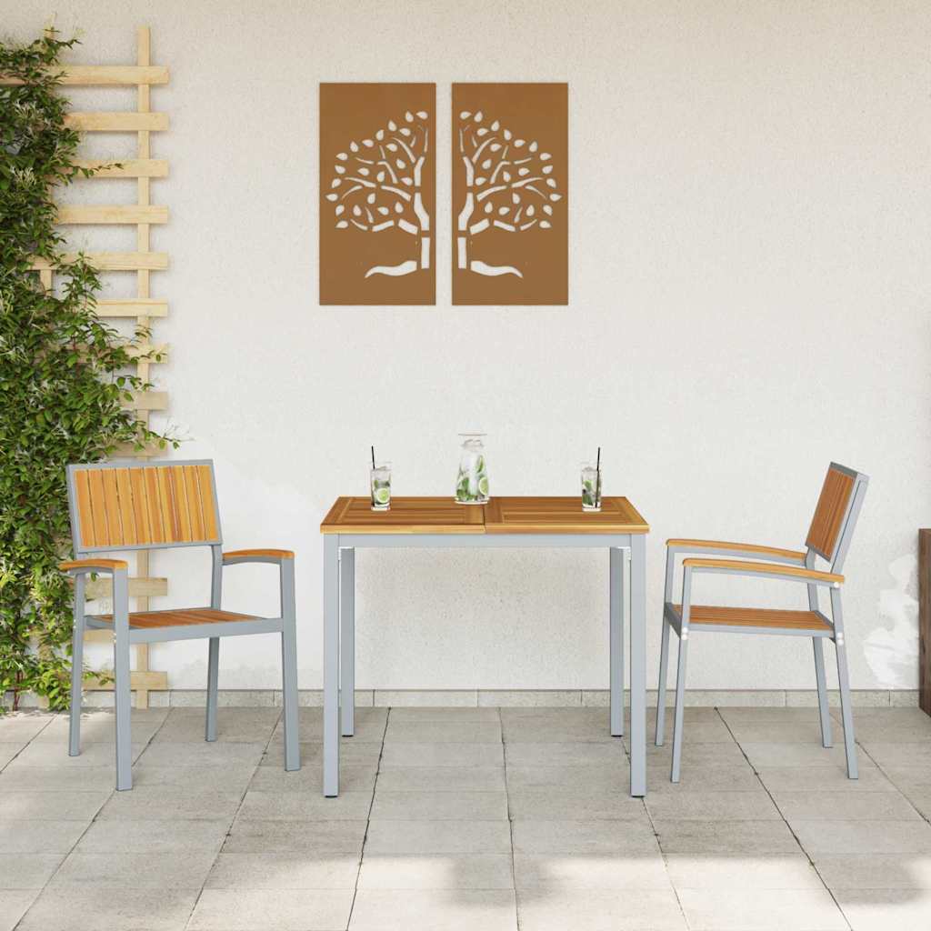 Have Stol 2 pcs Brun 56 x 57 x 87cm Massivt akacietræ