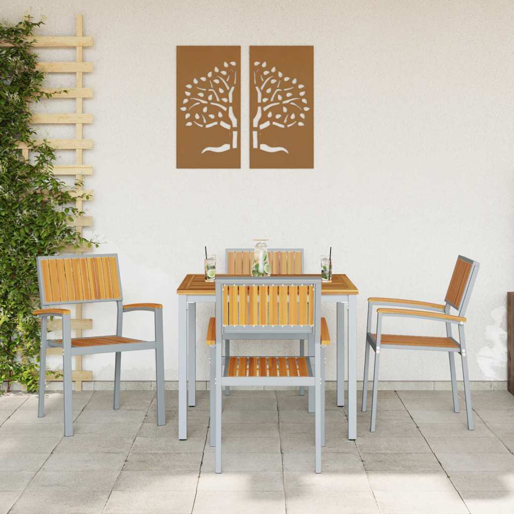 Have Stol 4 pcs Brun 56 x 57 x 87cm Massivt akacietræ