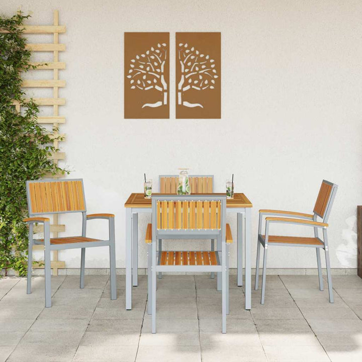 Have Stol 4 pcs Brun 56 x 57 x 87cm Massivt akacietræ