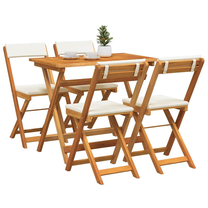 Bistrosæt 5 pcs Brun Massivt akacietræ