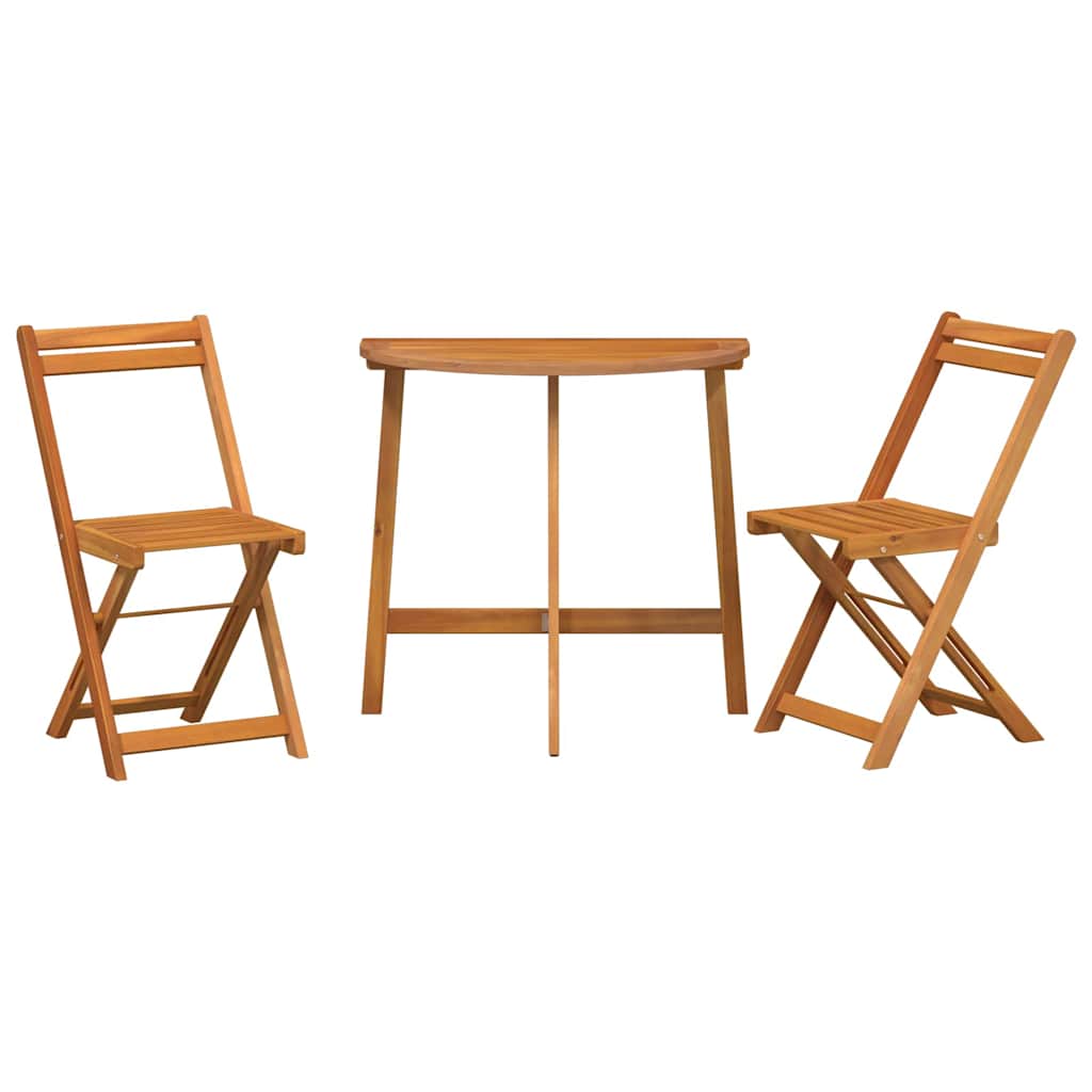 Bistrosæt 3 pcs Brun Massivt akacietræ