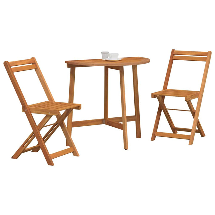 Bistrosæt 3 pcs Brun Massivt akacietræ