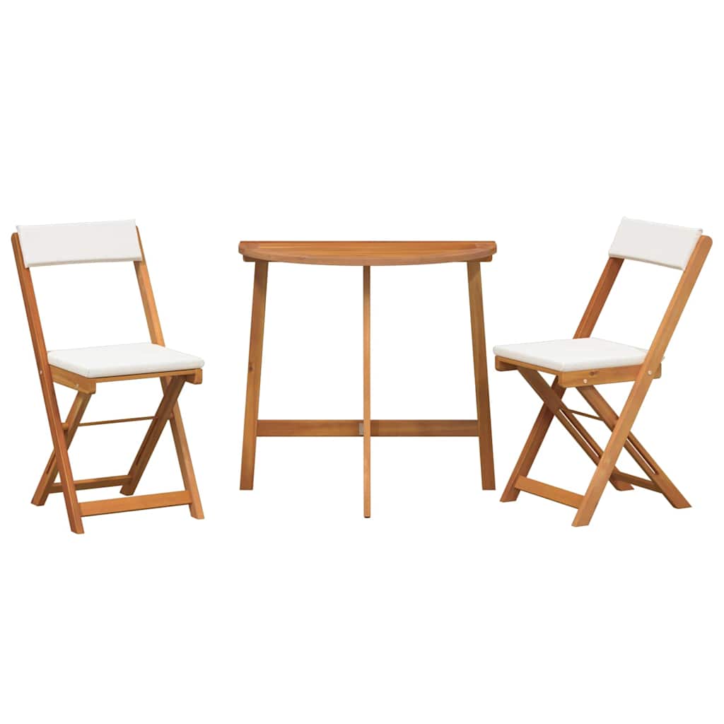 Bistrosæt 3 pcs Brun Massivt akacietræ