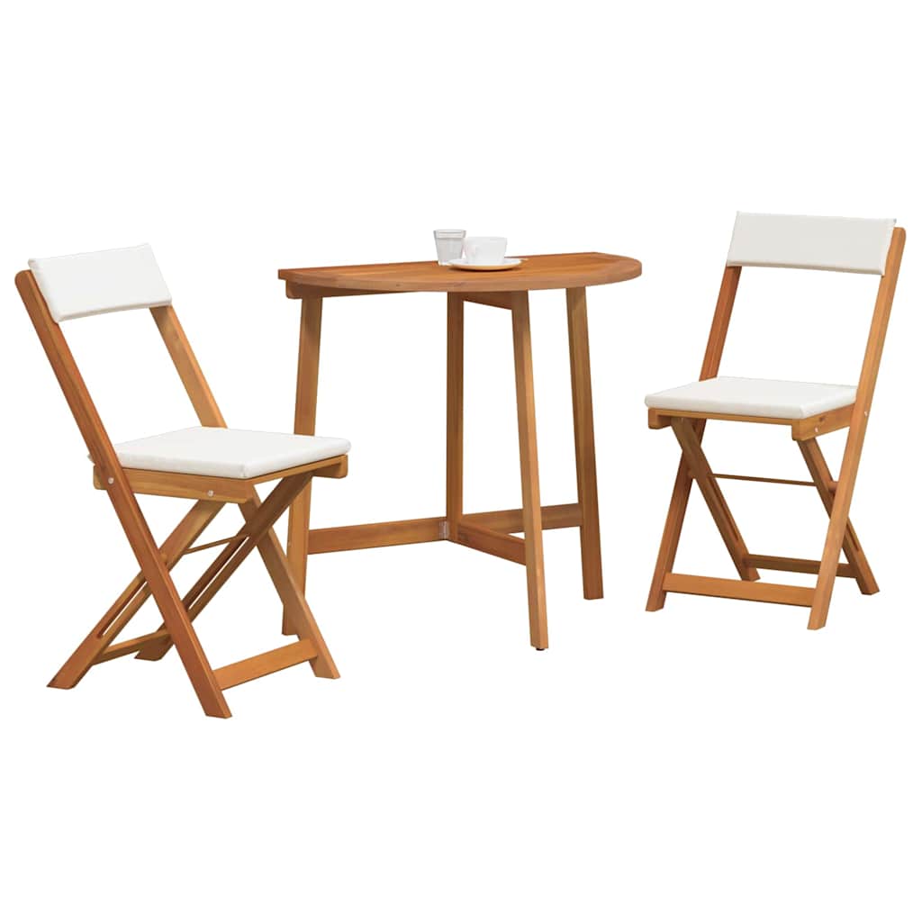 Bistrosæt 3 pcs Brun Massivt akacietræ