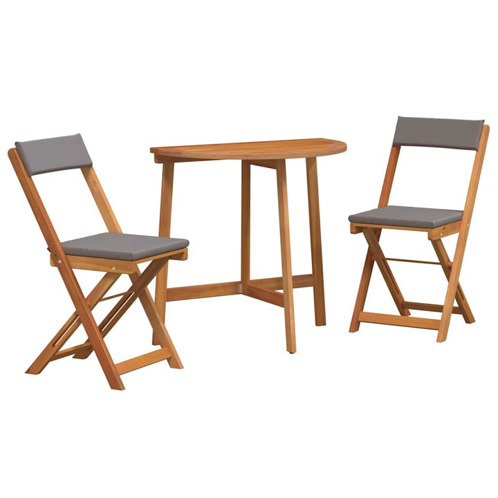 Bistrosæt 3 pcs Brun Massivt akacietræ