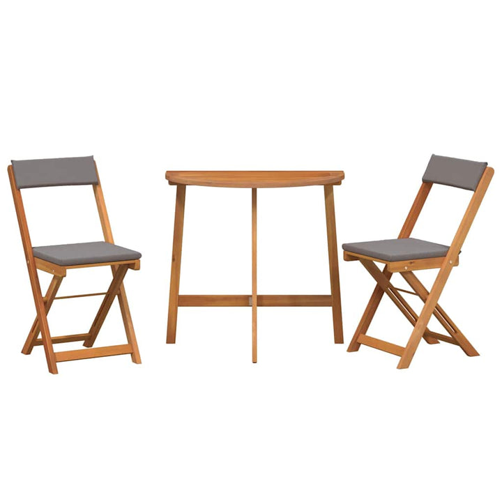 Bistrosæt 3 pcs Brun Massivt akacietræ