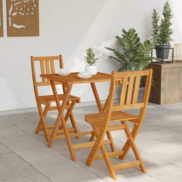 Bistrosæt 3 pcs Brun Massivt akacietræ