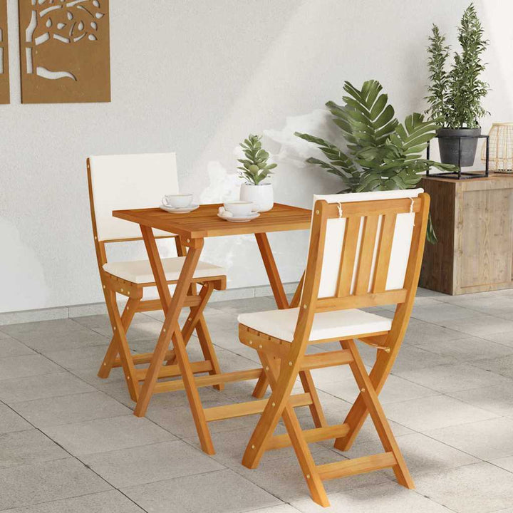 Bistrosæt 3 pcs Brun Massivt akacietræ