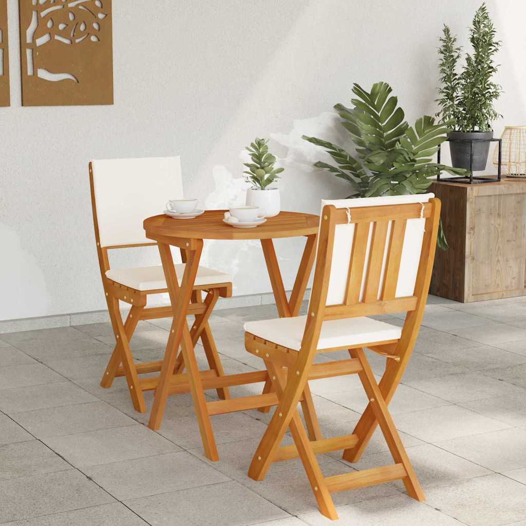 Bistrosæt 3 pcs Brun Massivt akacietræ