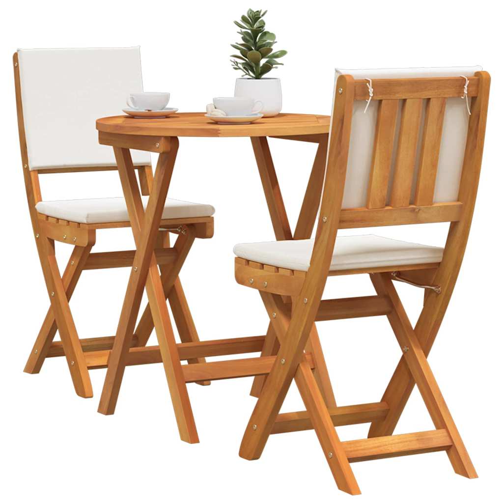 Bistrosæt 3 pcs Brun Massivt akacietræ