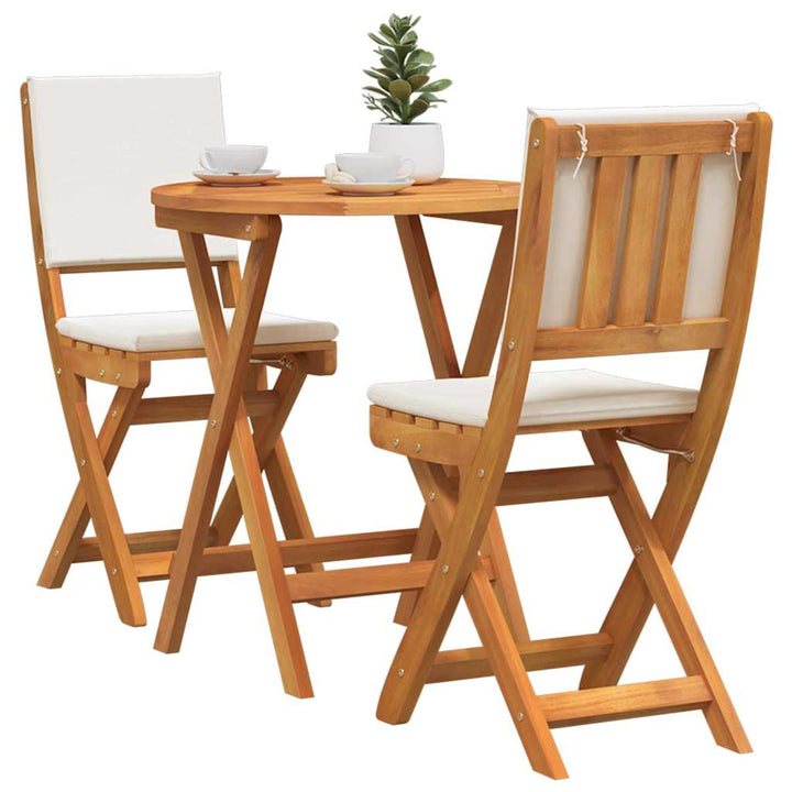 Bistrosæt 3 pcs Brun Massivt akacietræ