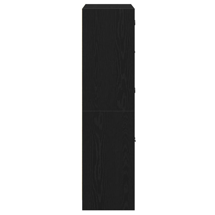 Highboard Sort 68 x 37 x 142 cm Konstrueret træ