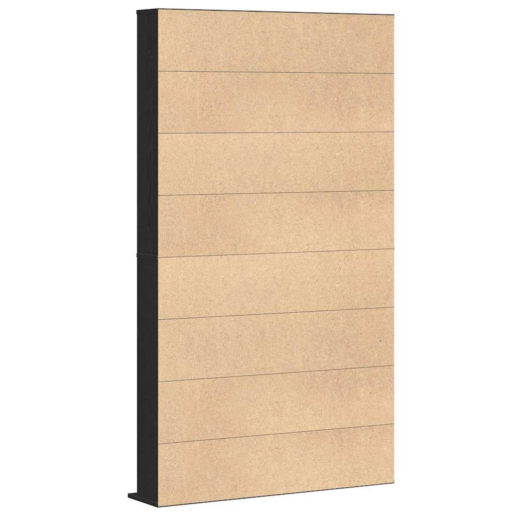 CD-skab med hylde Sort eg 101 x 23 x 177,5 cm Konstrueret træ