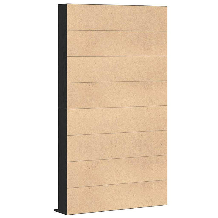CD-skab med hylde Sort eg 101 x 23 x 177,5 cm Konstrueret træ