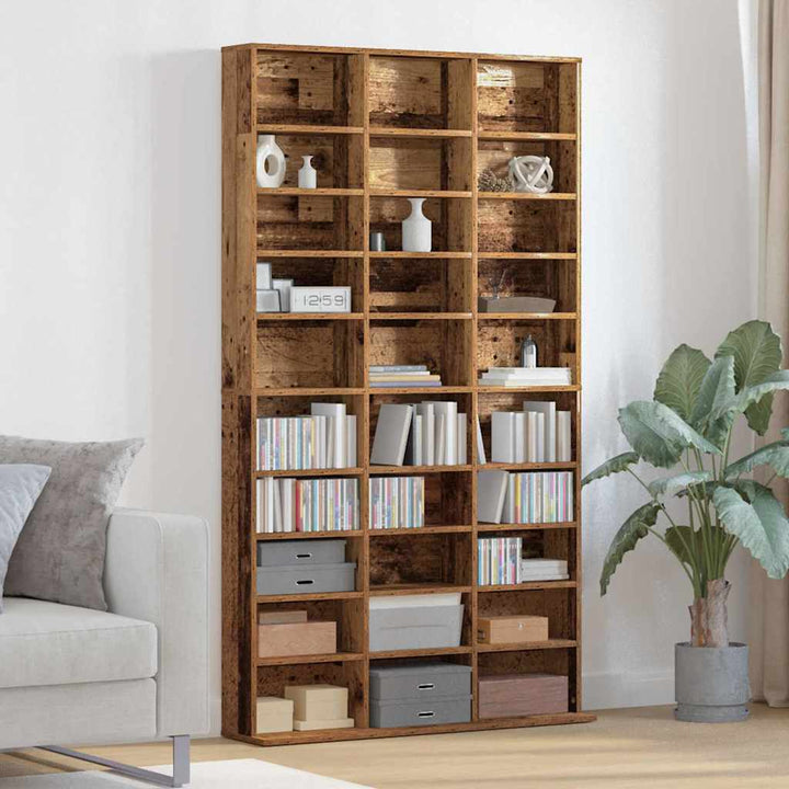 CD-skab Gammelt træ 101 x 23 x 177,5 cm Konstrueret træ