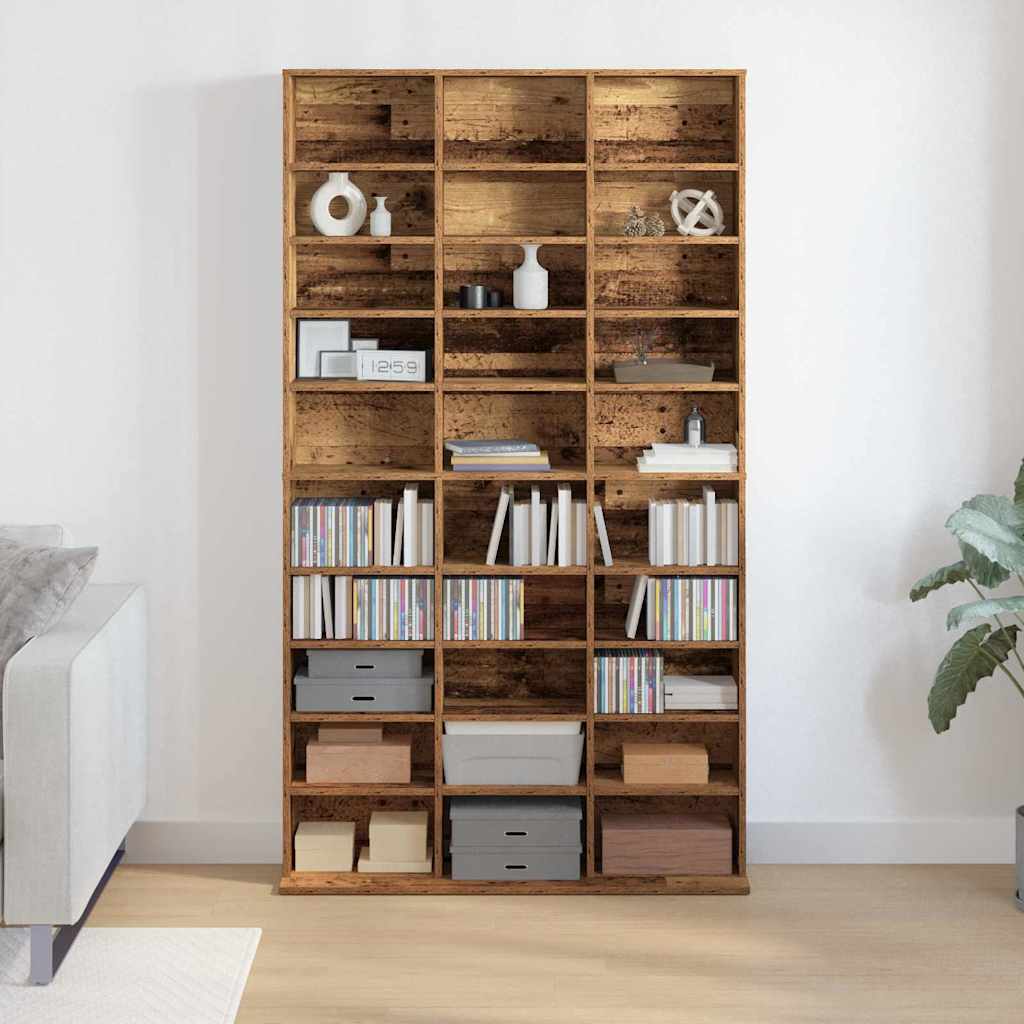 CD-skab Gammelt træ 101 x 23 x 177,5 cm Konstrueret træ