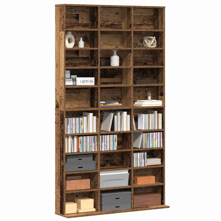 CD-skab Gammelt træ 101 x 23 x 177,5 cm Konstrueret træ