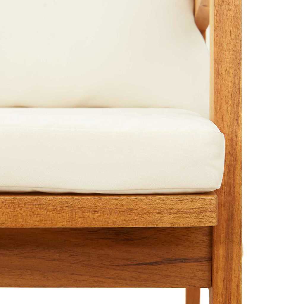 Have Stol med pude 2 pcs Brun Massivt akacietræ