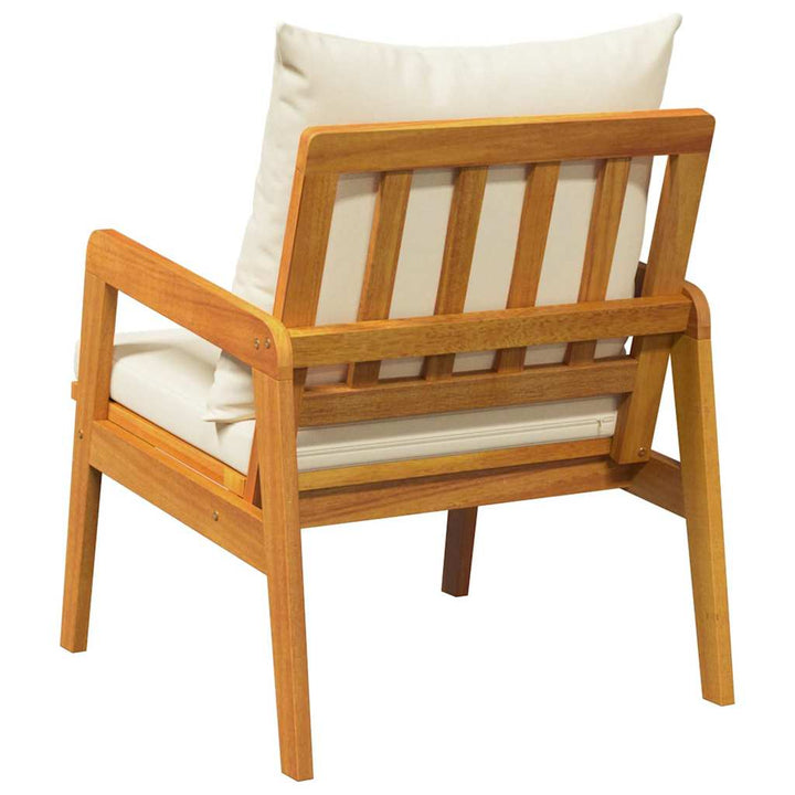 Have Stol med pude 2 pcs Brun Massivt akacietræ