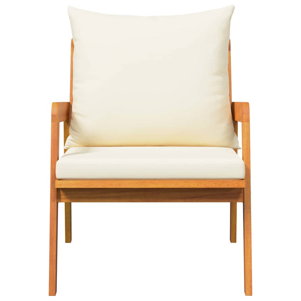 Have Stol med pude 2 pcs Brun Massivt akacietræ