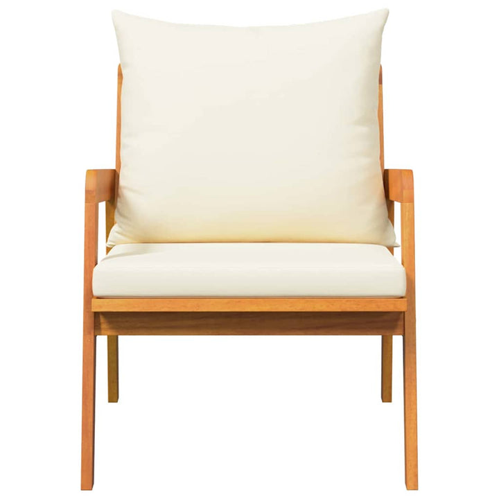 Have Stol med pude 2 pcs Brun Massivt akacietræ