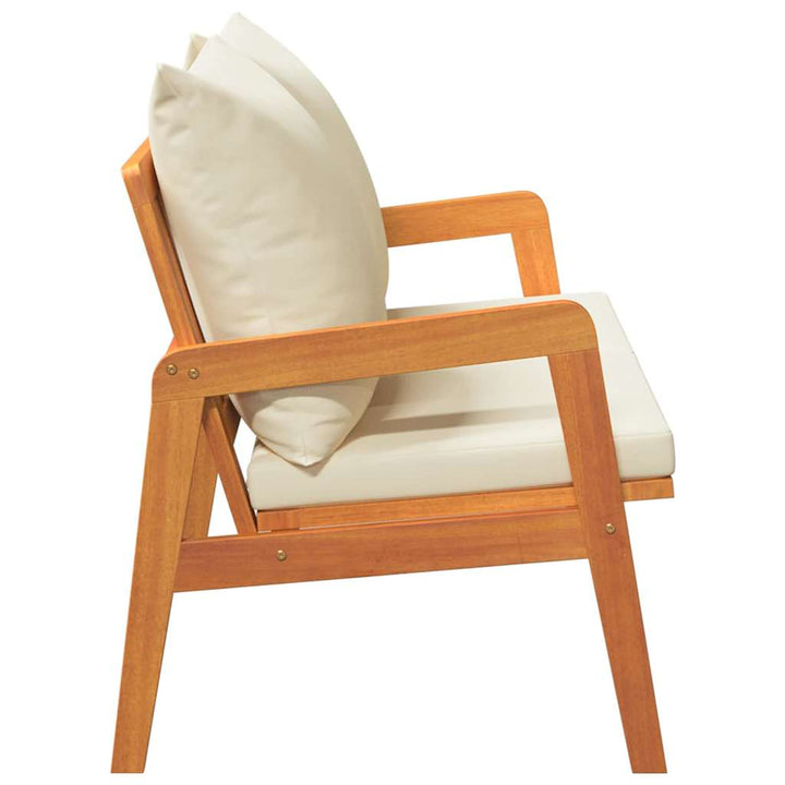 Havebænk med pude Brun Massivt akacietræ