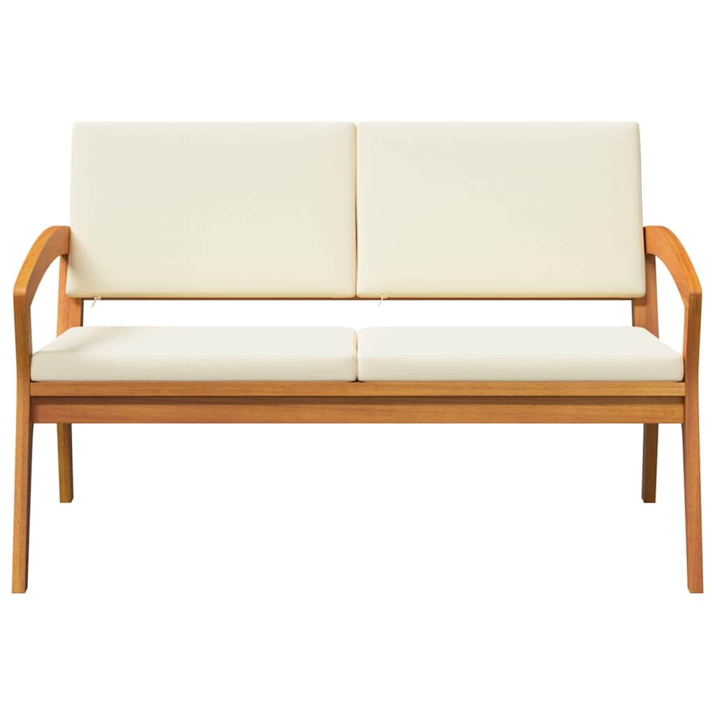 Havebænk med pude Brun Massivt akacietræ