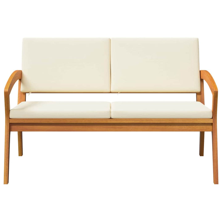 Havebænk med pude Brun Massivt akacietræ