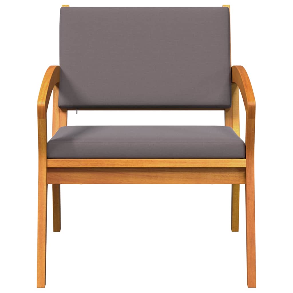 Have Stol med pude 2 pcs Brun Massivt akacietræ