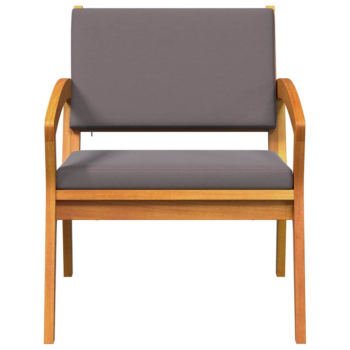 Have Stol med pude 2 pcs Brun Massivt akacietræ