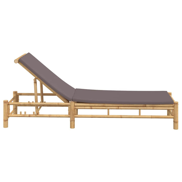 liggestol med hynder 55x199x30 cm bambus
