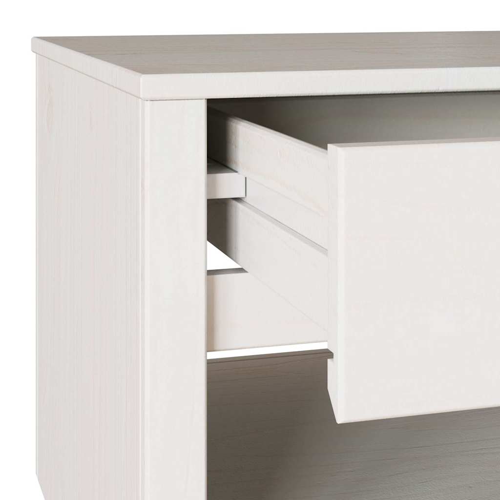 Sofabord Drammen Hvid 99 x 55 x 45 cm Massivt fyrretræ