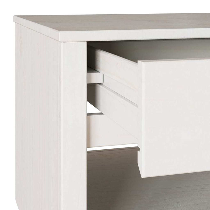 Sofabord Drammen Hvid 99 x 55 x 45 cm Massivt fyrretræ