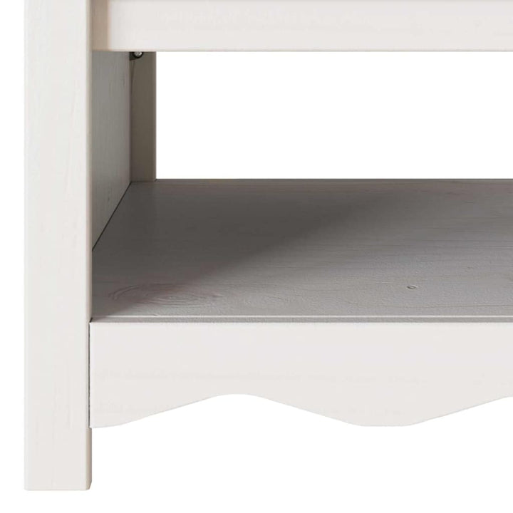 Sofabord Drammen Hvid 99 x 55 x 45 cm Massivt fyrretræ
