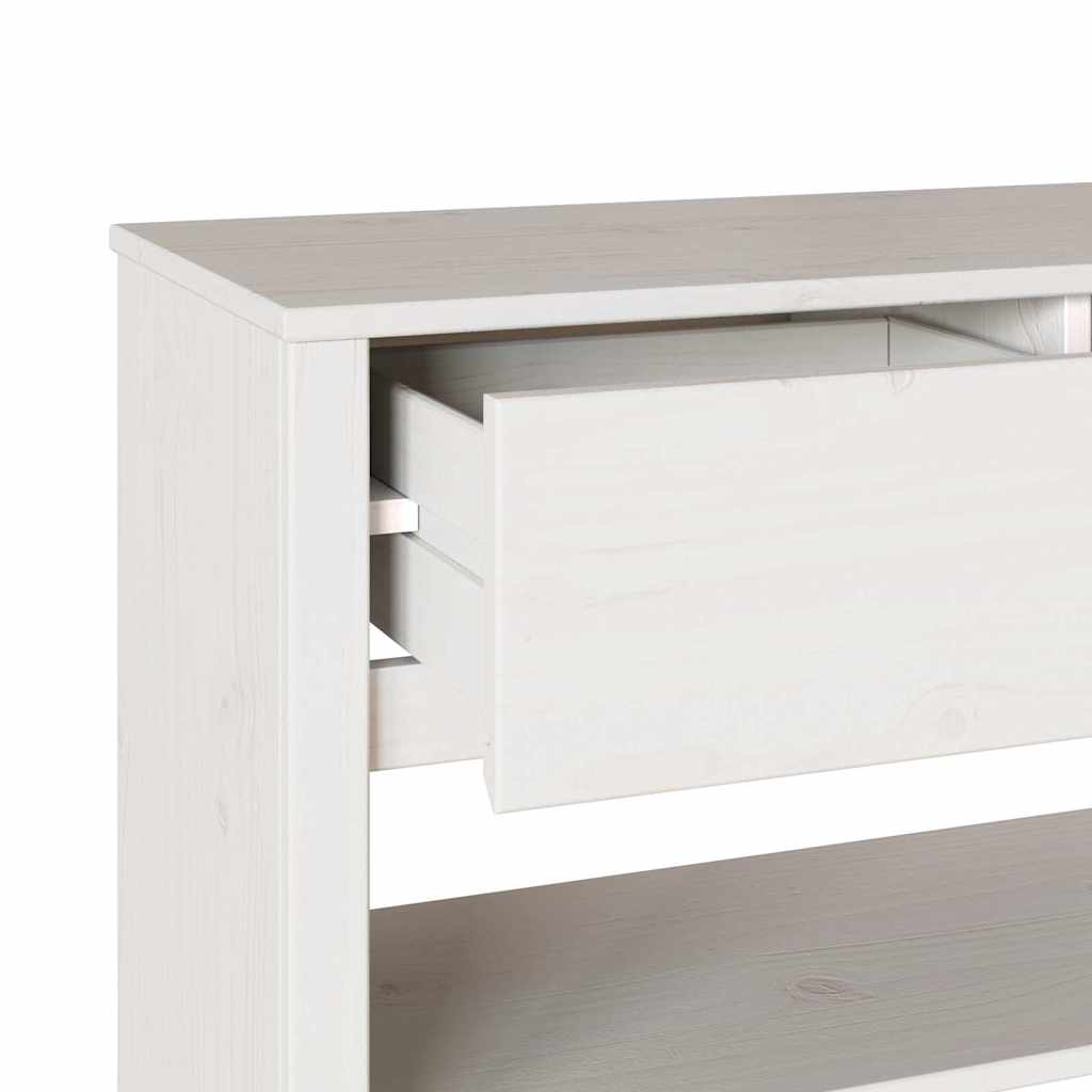 Konsolbord Drammen Hvid 89.5 x 37 x 73 cm Massivt fyrretræ