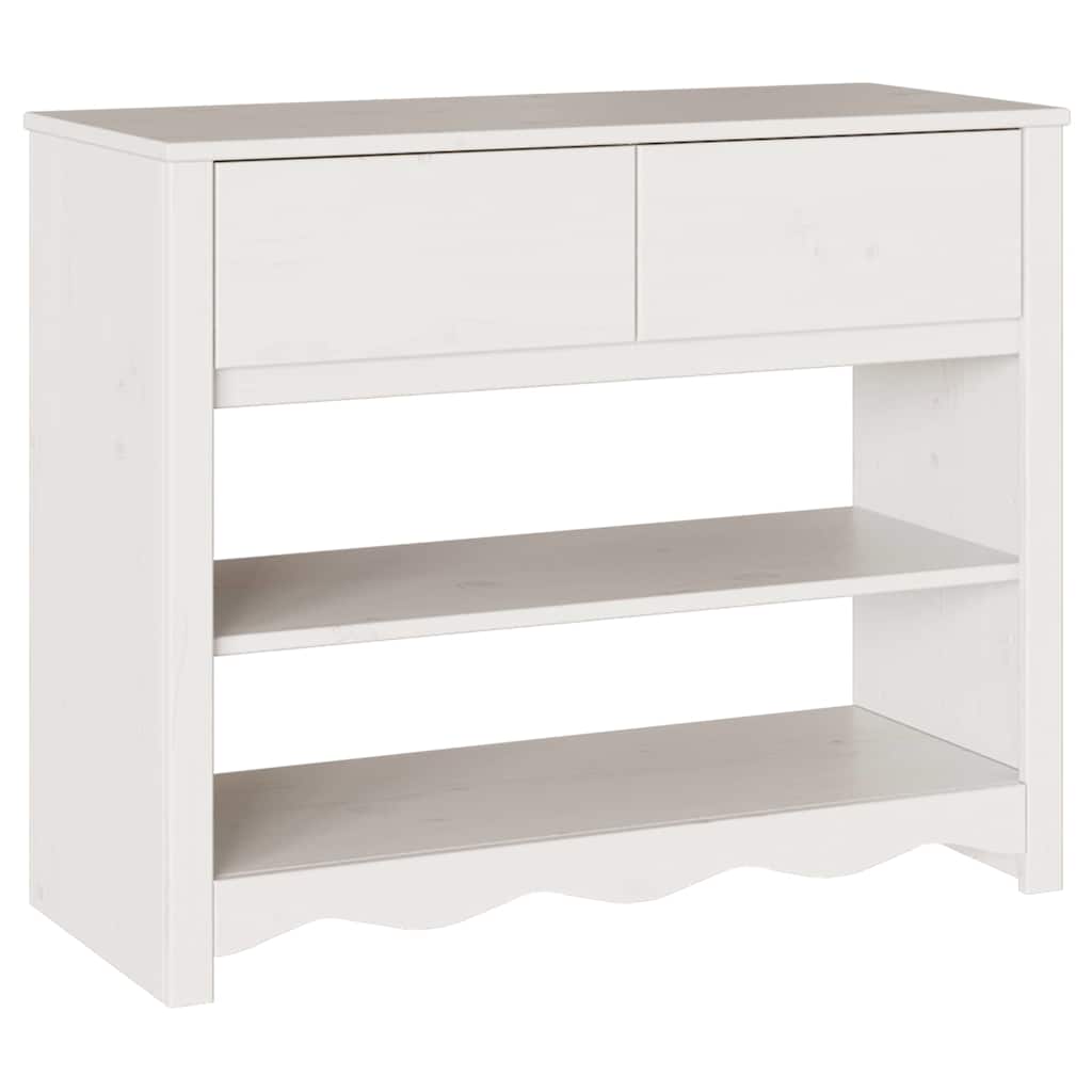 Konsolbord Drammen Hvid 89.5 x 37 x 73 cm Massivt fyrretræ