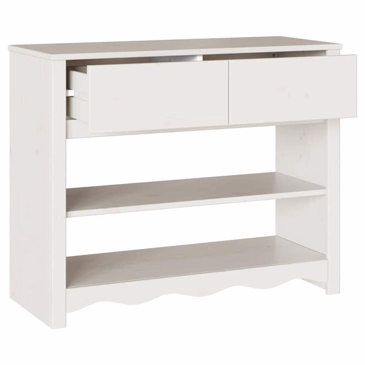 Konsolbord Drammen Hvid 89.5 x 37 x 73 cm Massivt fyrretræ