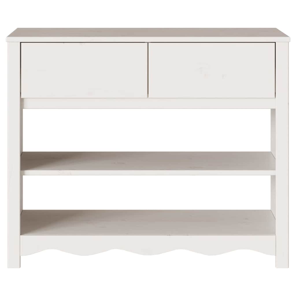 Konsolbord Drammen Hvid 89.5 x 37 x 73 cm Massivt fyrretræ