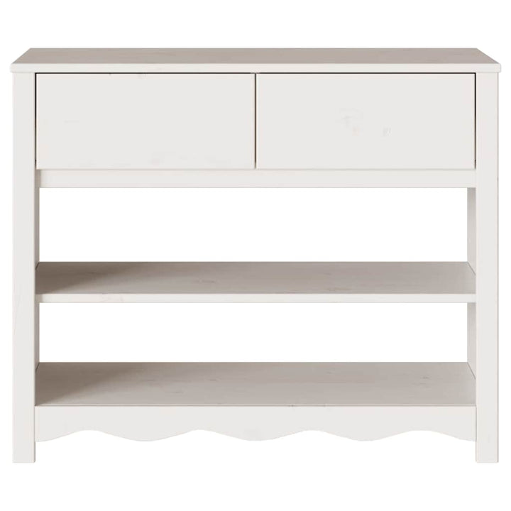 Konsolbord Drammen Hvid 89.5 x 37 x 73 cm Massivt fyrretræ