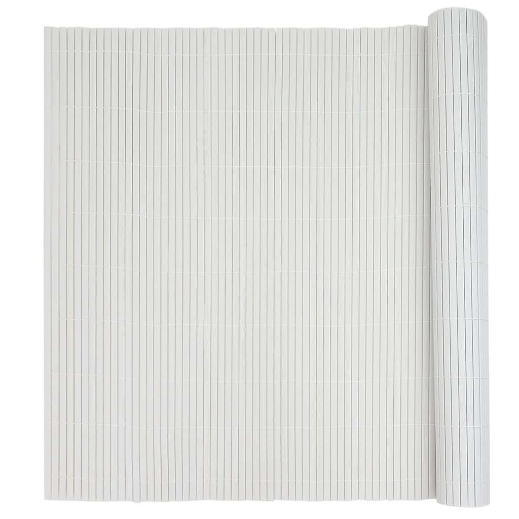 havehegn dobbeltsidet 1,8x5 m PVC hvid