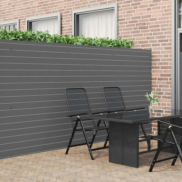 havehegn dobbeltsidet 1,8x5 m PVC grå