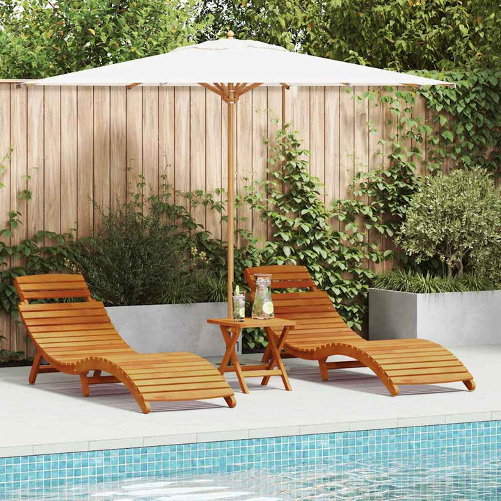 Liggestol 2-person 3 pcs Brun 40 x 40 x 40cm Massivt akacietræ