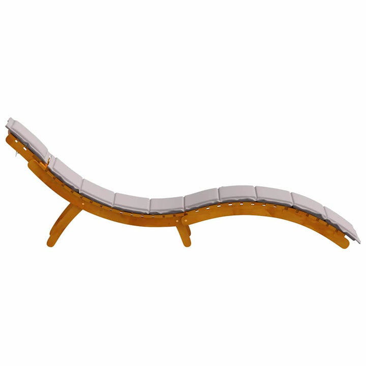 Liggestol 2 pcs Gråbrun 184 x 55 x 64cm Massivt akacietræ