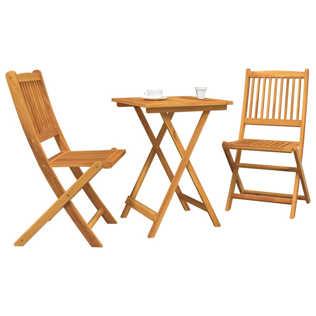 Have Bistro Sæt 3 pcs Brun Massivt akacietræ