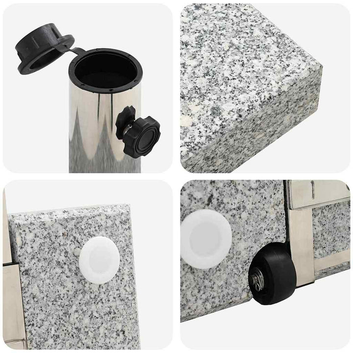 Parasolfod Grå 41 x 41 x 37 cm Granit