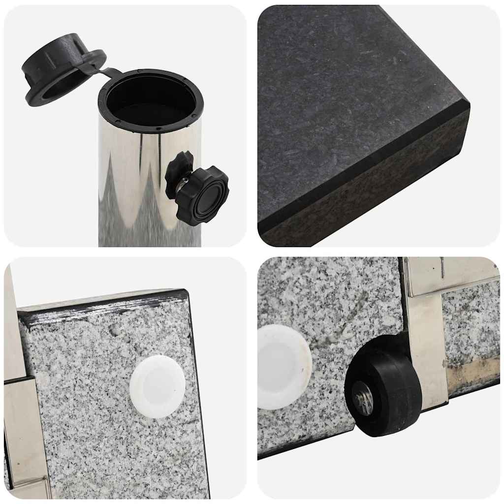 Parasolfod Sort 41 x 41 x 37 cm Granit