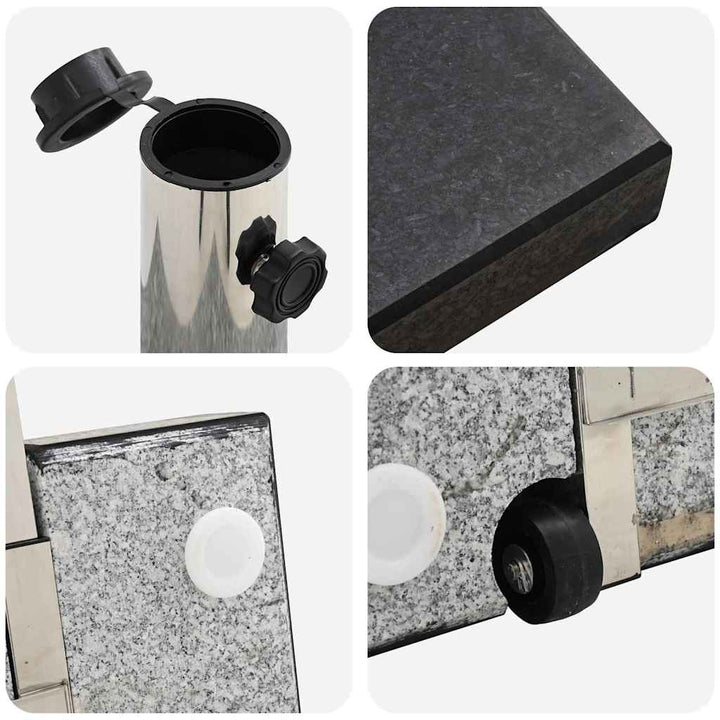 Parasolfod Sort 41 x 41 x 37 cm Granit